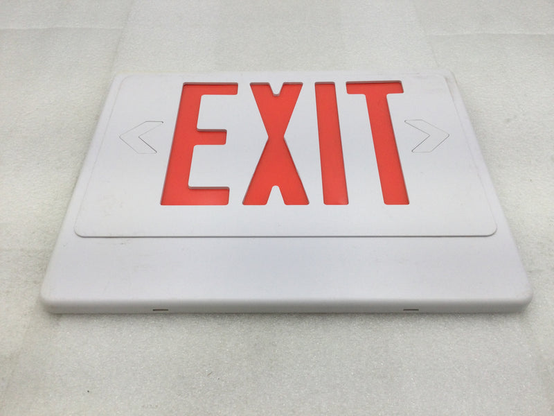 Lot of 2 Mixed Brands Exit Light Cover Only White w/Red Lettering 13" W X 10" T