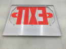 Lot of 2 Mixed Brands Exit Light Cover Only White w/Red Lettering 13" W X 10" T