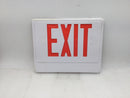 Lot of 2 Mixed Brands Exit Light Cover Only White w/Red Lettering 13" W X 10" T
