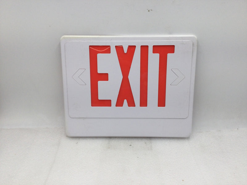 Lot of 2 Mixed Brands Exit Light Cover Only White w/Red Lettering 13" W X 10" T