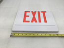 Lot of 2 Mixed Brands Exit Light Cover Only White w/Red Lettering 13" W X 10" T