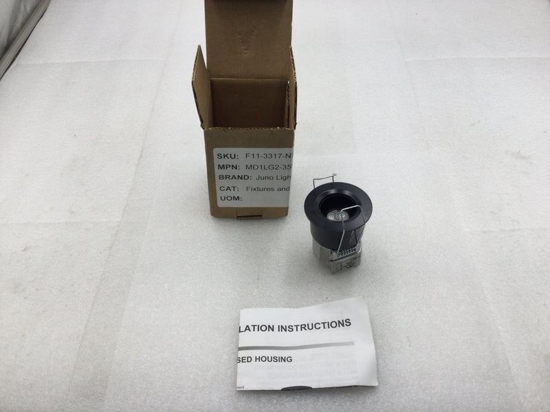 Juno MD1LG2-35K-NFL-BL 4.8-Watt 18-12 AWG 12V Mini LED Recessed Housing