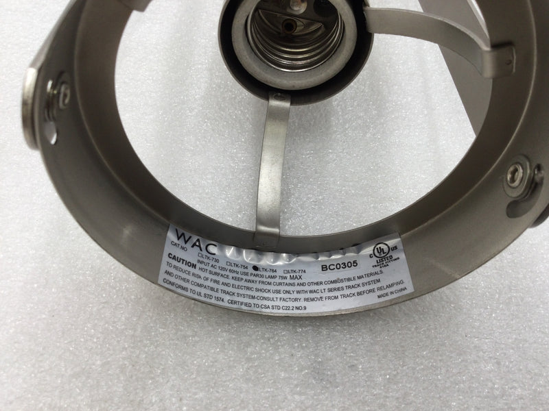 WAC Lighting LTK-764-BN L Series Line Voltage Track Head 120 VAC 75 Watt Max