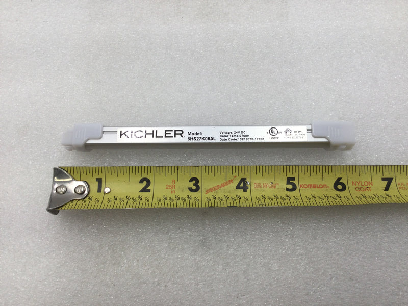 Kichler 6HS27K06AL 6" LED Under Cabinet Hard Strip 24 VDC 2.7 Watt 2700k CCT