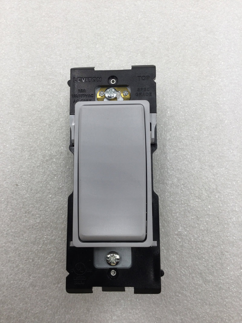 Leviton RE153-PG Renu Style 15 Amp 120/277 VAC 3 Way Decora Light Switch in Gray