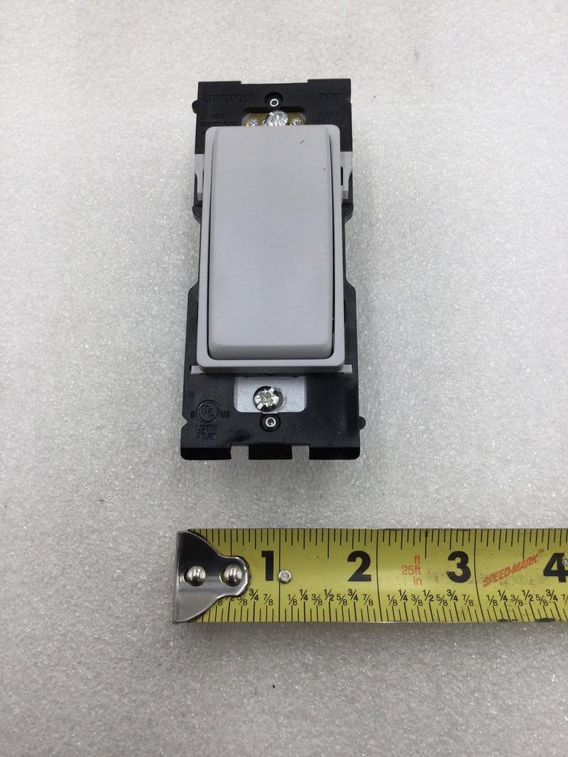 Leviton RE153-PG Renu Style 15 Amp 120/277 VAC 3 Way Decora Light Switch in Gray