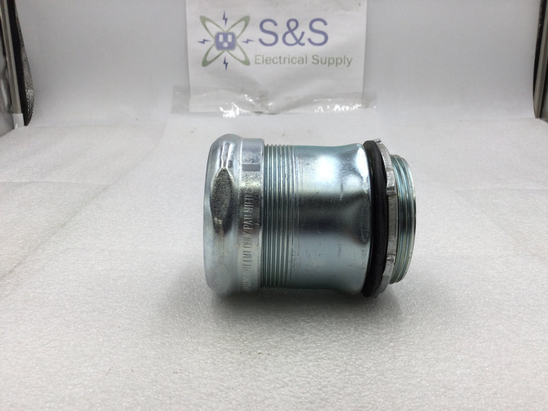 Bridgeport 265-SRT 2-1/2" Steel EMT Concrete/Rain Tight Compression Connector