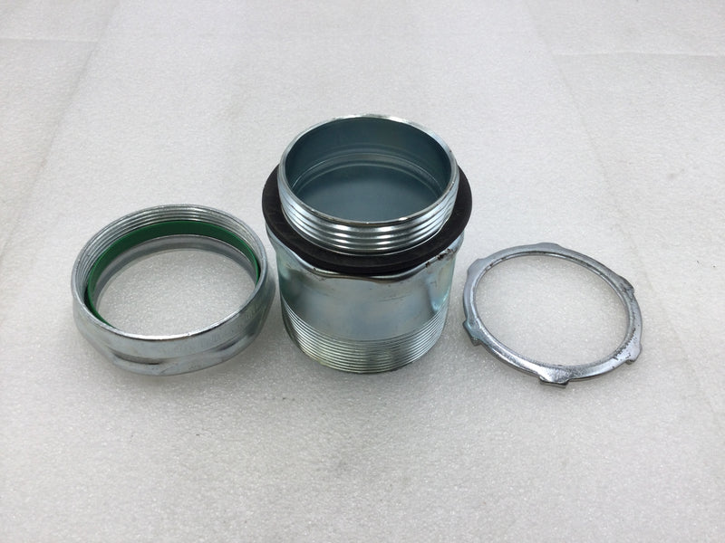 Bridgeport 265-SRT 2-1/2" Steel EMT Concrete/Rain Tight Compression Connector