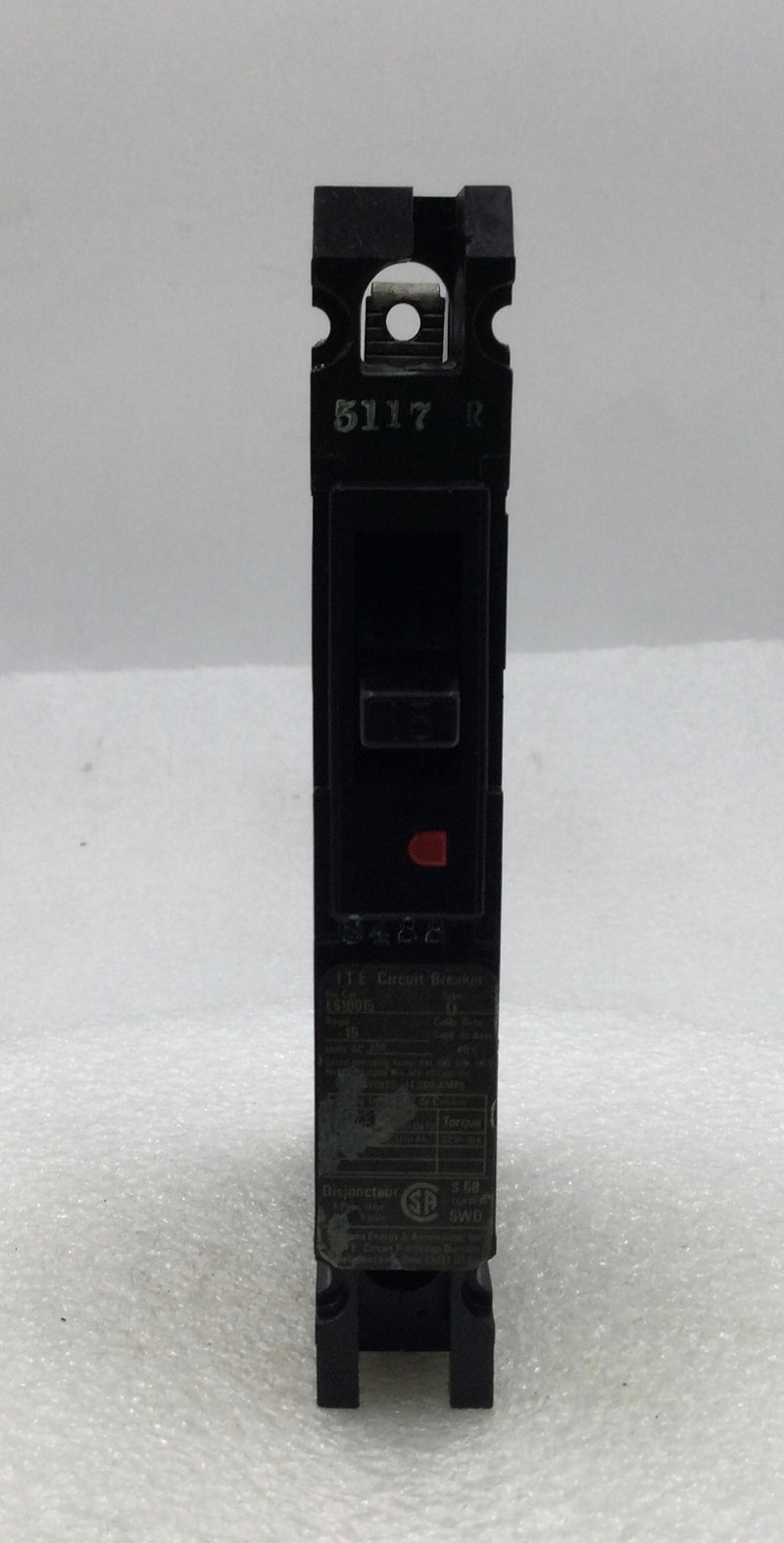 ITE E61B015 15 Amp 1 Pole 350V Breaker