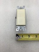 Leviton 05603-2A Decora 3-Way Almond Rocker Light Switch 15 Amp 120/277 VAC