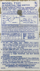 Intermatic T101 40 Amp 1 Pole 240V 24-Hour Dial-time Switch -Used