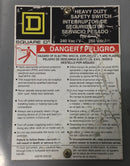 Square D H323NRB 100 Amp 3 Phase 240V Heavy-Duty Safety-Switch/Disconnect
