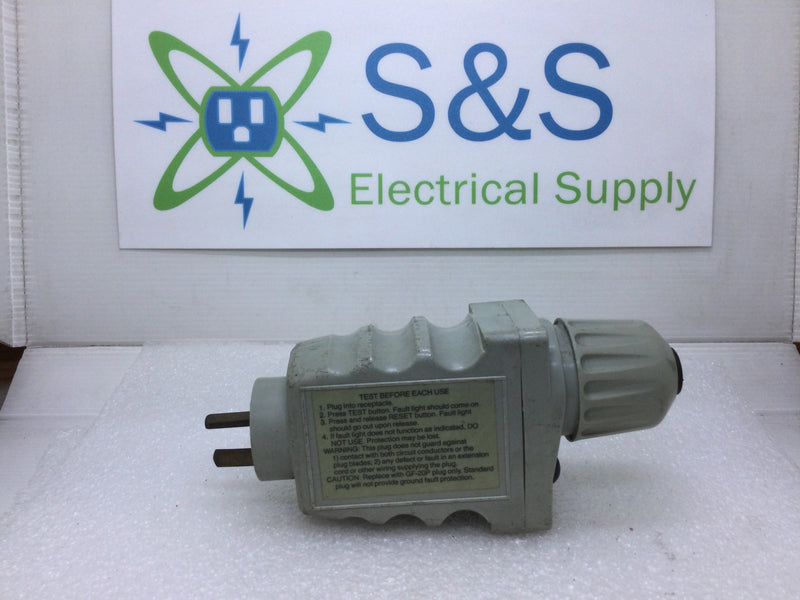 Pass & Seymour GF20-P Circuit Interrupter Plug Ground Fault 20A 120V AC 60HZ 2400W