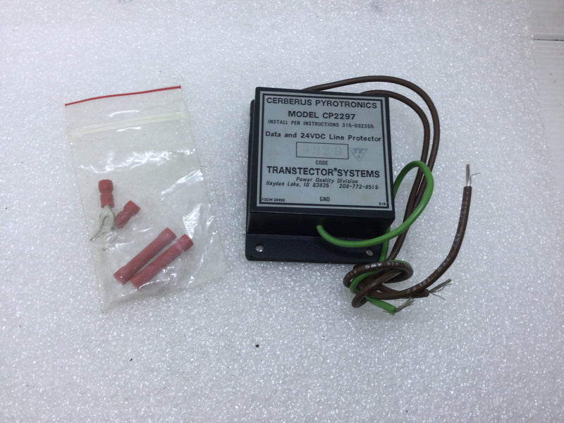 Cerberus Pyrotronics CP2297 Transtector System 24VDC or Less Line Protector