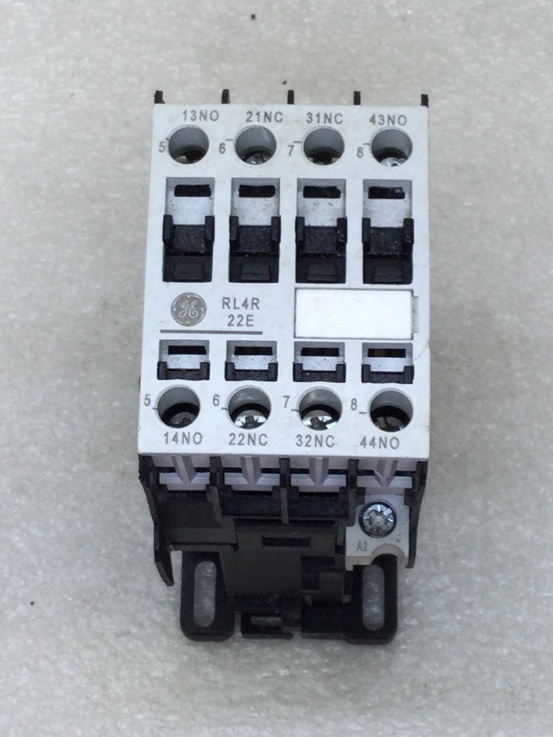 GE General Electric RL4RD022T 20 Amp 250 VDC Overload Contactor Relay with 24 VDC Coil