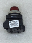 GE General Electric CR104PLG92R 120 VAC Red Indicating Light