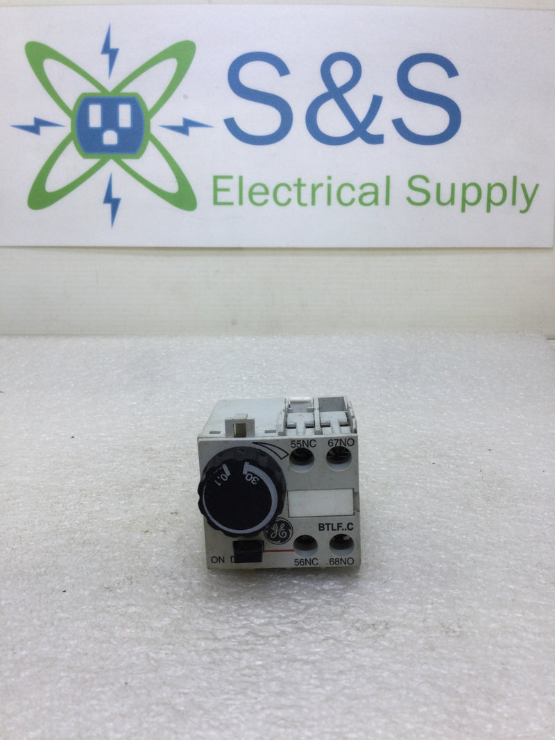 GE General Electric BTLF30C Pneumatic Timer Block 0.1 to 30 Seconds 1 NO and 1 NC Contacts
