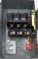 GE TH4321 30 Amp 3-Phase 240V Heavy-Duty Safety-Switch -Used