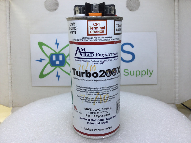 Amrad Turbo-200X 5-97.5MFD 370/440V 50/60Hz Capacitor