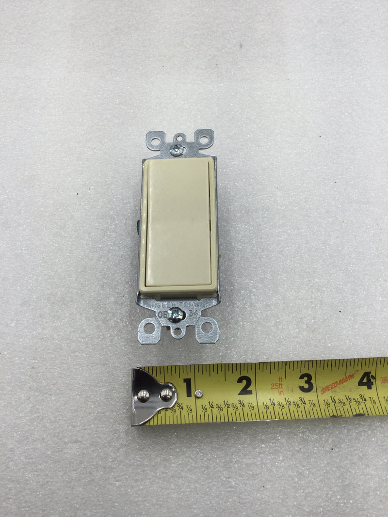 Leviton 5601-2I Decora Style Single Pole Rocker Switch in Ivory 15 Amp 125 VAC (Box of 10)