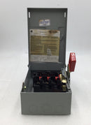 GE TH3221R 30 Amp 3-Phase 240V Heavy-Duty Safety-Switch -Used