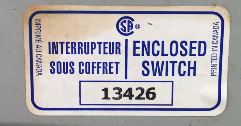 GE TH3221R 30 Amp 3-Phase 240V Heavy-Duty Safety-Switch -Used