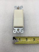 Preferred Industries WH4200-ALM Decora Style 3-Way Rocker Switch in Almond (Box of 10)