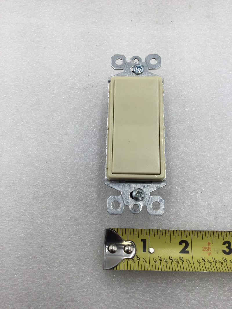 Pass & Seymour TradeMaster TM873-I Decora Style 3-Way Rocker Switch in Ivory (Box of 10)