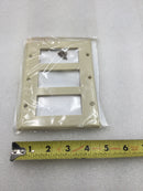 Leviton 80411-I Three Gang Ivory Decora Wall Device Plate (Box of 9)
