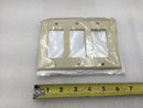 Leviton 80411-I Three Gang Ivory Decora Wall Device Plate (Box of 9)