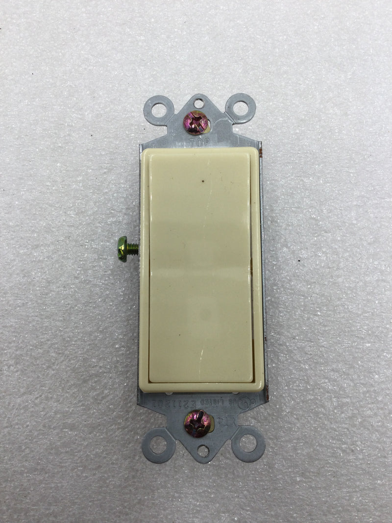 Preferred Industries WH4100-IVORY Decora Style Single Pole Rocker Switch in Ivory (Box of 9)