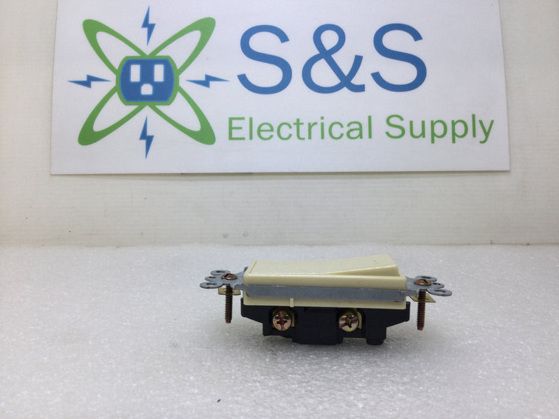 Preferred Industries WH4100-IVORY Decora Style Single Pole Rocker Switch in Ivory (Box of 9)