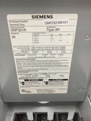 Siemens GNF321R Type 3R General Duty Non-Fused Safety Switch 30 Amp 3 Pole 240 VAC