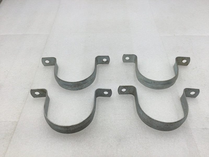 3" 2 Hole EMT Pipe Straps - Lot of 4