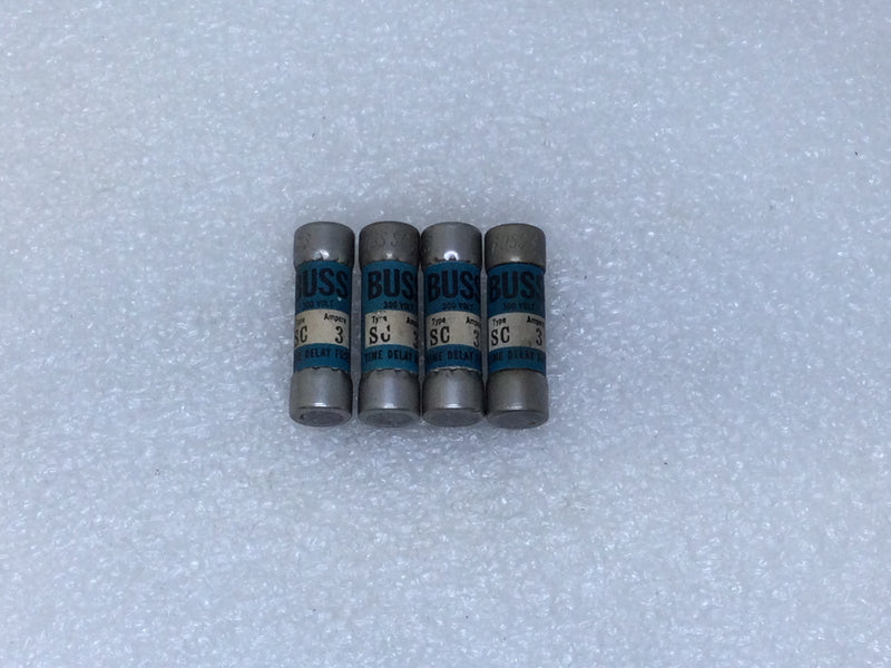 Bussman SC-3 3 Amp 300V or Less Time Delay Fuse
