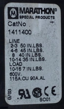 Marathon 1411400 1 to 4 Pole 600V Power-Distribution Block