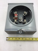 Durham T7102B 100 Amp Meter Socket Single Phase 600 VAC 8" X 9.5"