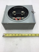 Durham T7102B 100 Amp Meter Socket Single Phase 600 VAC 8" X 9.5"