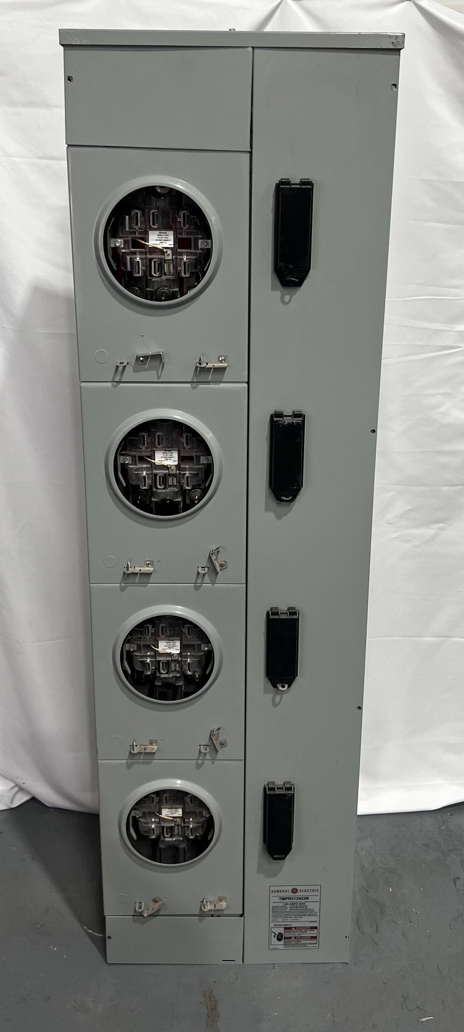 GE TMPR312422R Meter Stack, 1200 Amp, 4 X 225 Amp Socket, 3ph Phase, 1