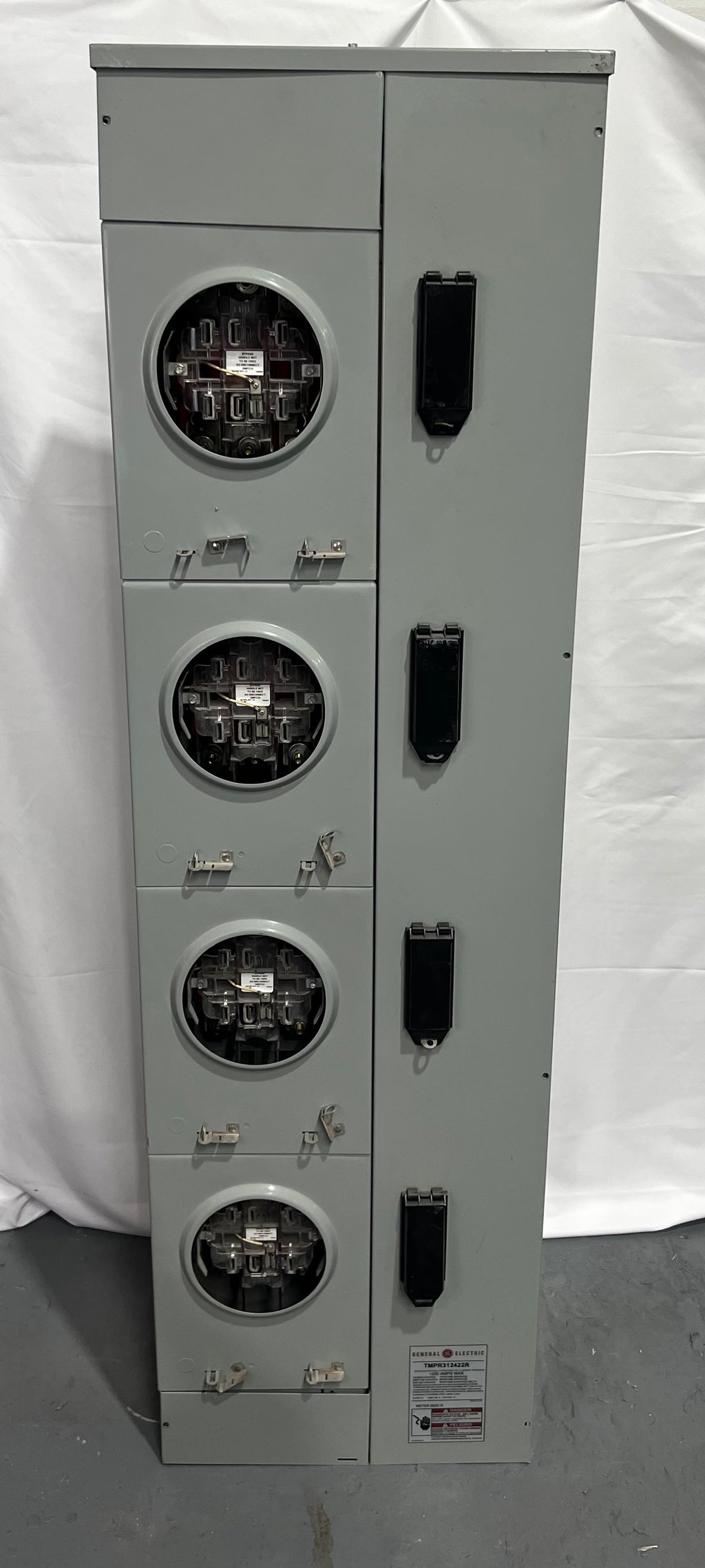 GE TMPR312422R Meter Stack, 1200 Amp, 4 X 225 Amp Socket, 3ph Phase, 1