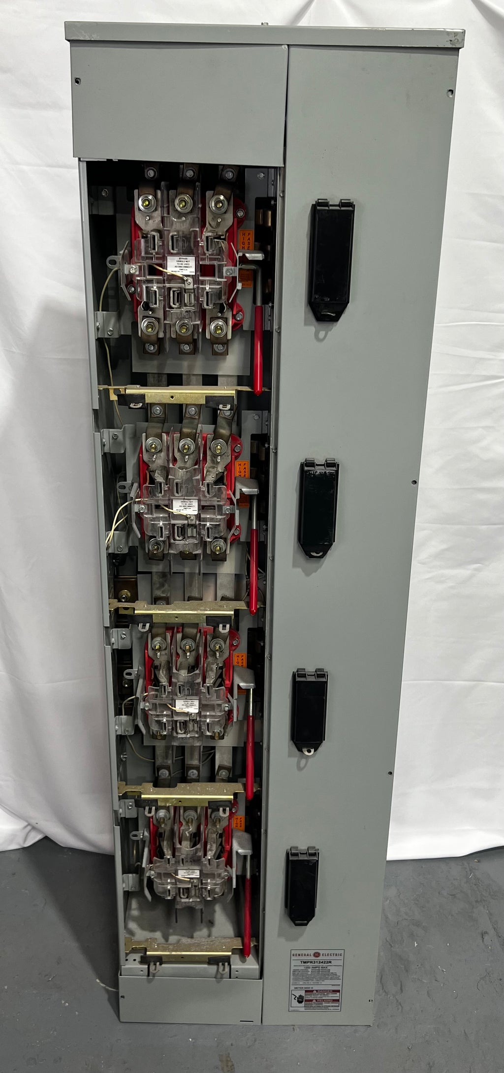 GE TMPR312422R Meter Stack, 1200 Amp, 4 X 225 Amp Socket, 3ph Phase, 1