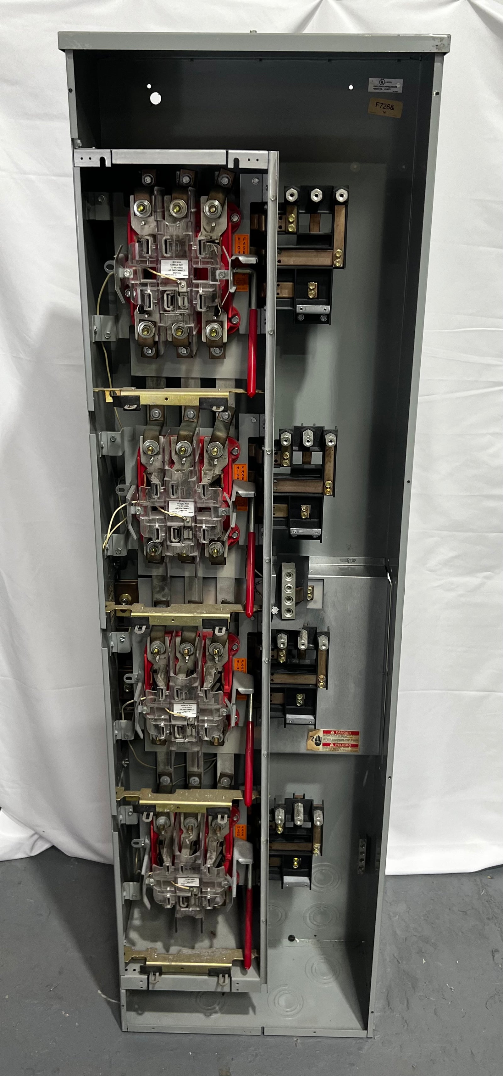 GE TMPR312422R Meter Stack, 1200 Amp, 4 X 225 Amp Socket, 3ph Phase, 1