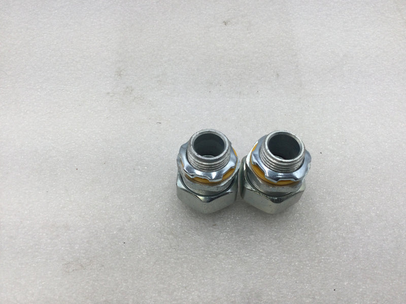Crouse-Hinds 1/2" Liquid Tight Flexible Conduit Connector - Lot of 2