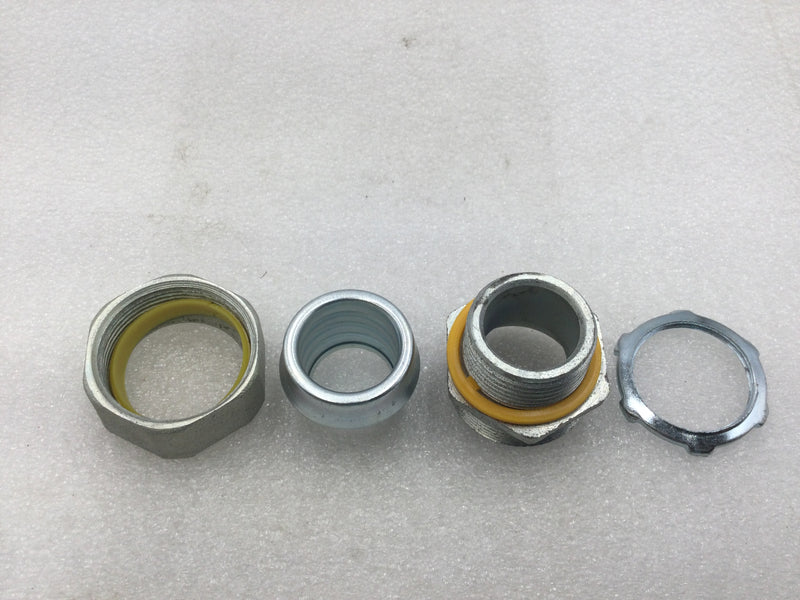 Crouse-Hinds 1" Liquid Tight Flexible Conduit Connector - Lot of 2