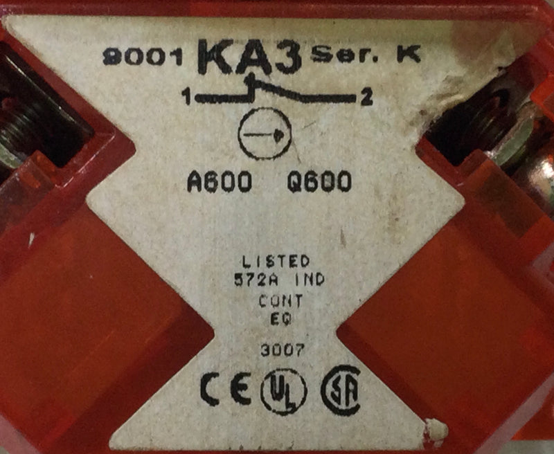 Square D 9001 KA3 3 Amp 240V Push Button
