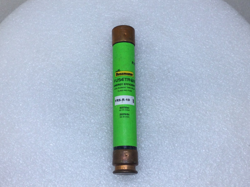 Fusetron FRS-R-10 10 Amps 600V Dual Element Class RK5 Fuse - Green Label