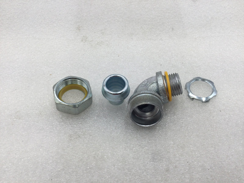 Crouse-Hinds 1/2" 90 Degree Liquid Tight Conduit Connector