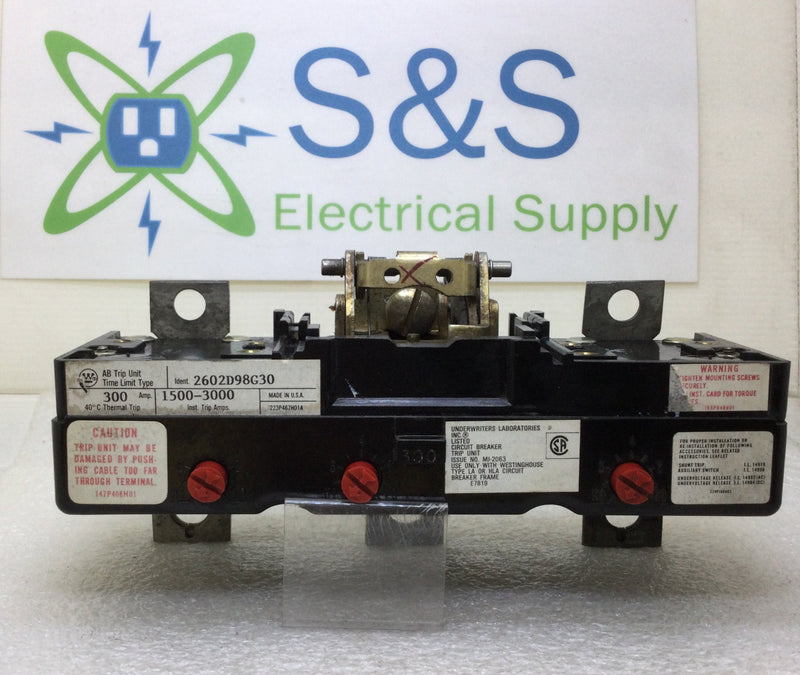 Westinghouse HLA3300T 300 Amp 3 Pole Circuit Breaker Amp Trip Unit