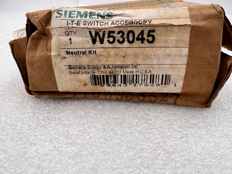 Siemens W53045 Neutral Bar Kit 100 Amp 600 VAC