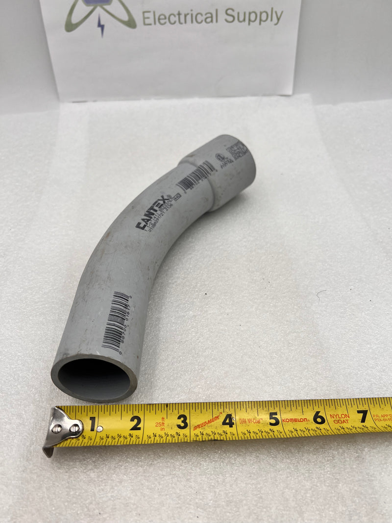 Cantex 1 1/2" in. 45 Degree Schedule 40 PVC Bell End Standard Radius Elbow